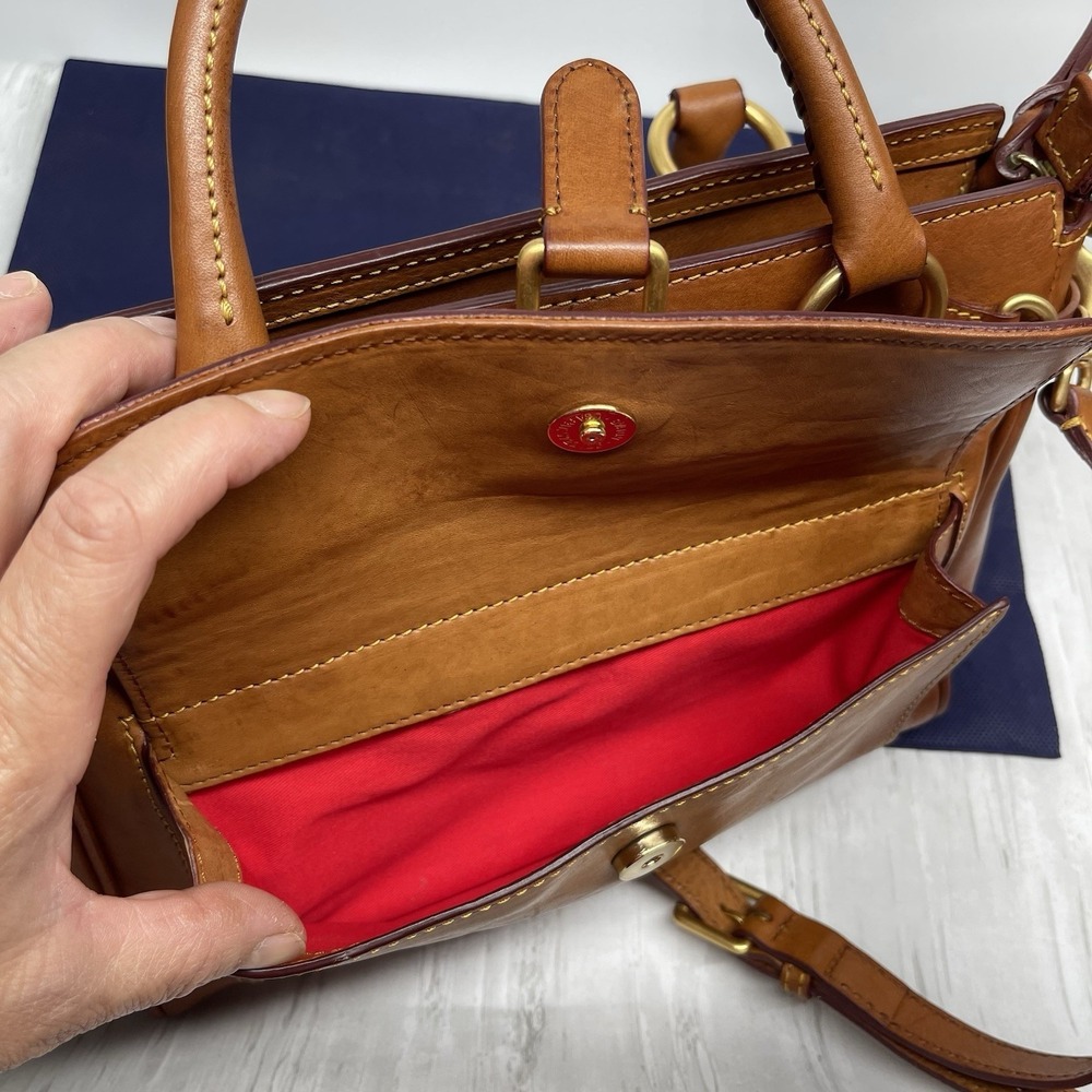 Dooney & Bourke Florentine Medium Pocket Satchel Bag Crossbody Top Handles - Picture 13 of 16